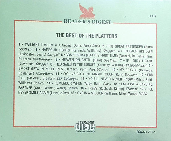 The Platters : Best Of The Platters (CD, Comp)