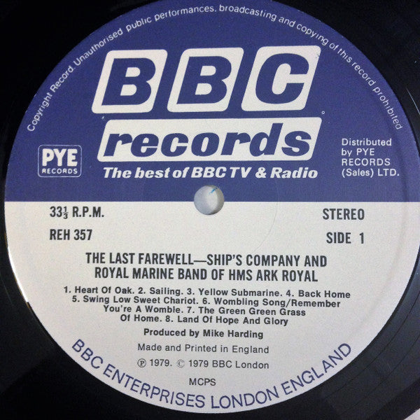 Ship's Company And Royal Marine Band Of H.M.S. Ark Royal : The Last Farewell (LP, Album)