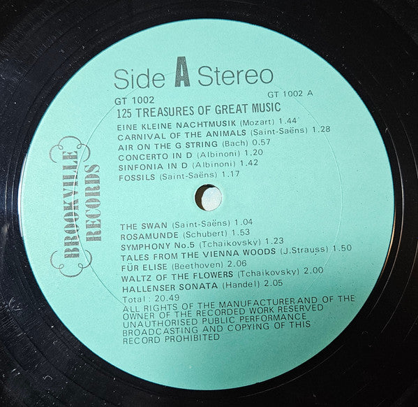 Unknown Artist : 125 Treasures Of Great Music (5xLP, Two)