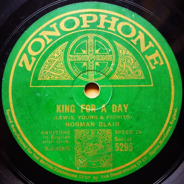 Norman Blair : King For A Day / There's A Rainbow On My Shoulder (Shellac, 10", Mono)