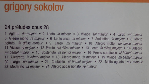 Frédéric Chopin - Grigory Sokolov : 24 Préludes Opus 28, Paris 17 Juin 1990 (CD, RE)