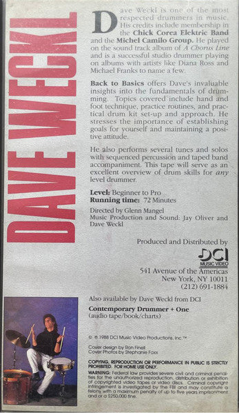 Dave Weckl : Back To Basics (VHS)