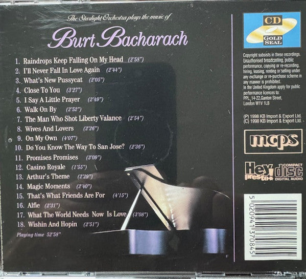 The Starlight Orchestra : The Starlight Orchestra plays the music of Burt Bacharach (CD)