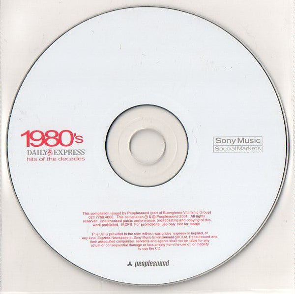 Various : 1980's Hits Of The Decades (CD, Comp, Promo)