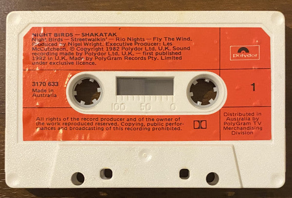 Shakatak : Night Birds (Cass, Album, Whi)