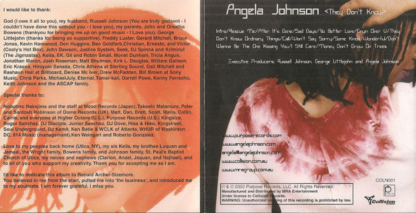 Angela Johnson : They Don't Know (CD, Album)
