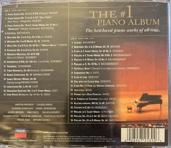 Various : The #1 Piano Album (2xCD, Comp)