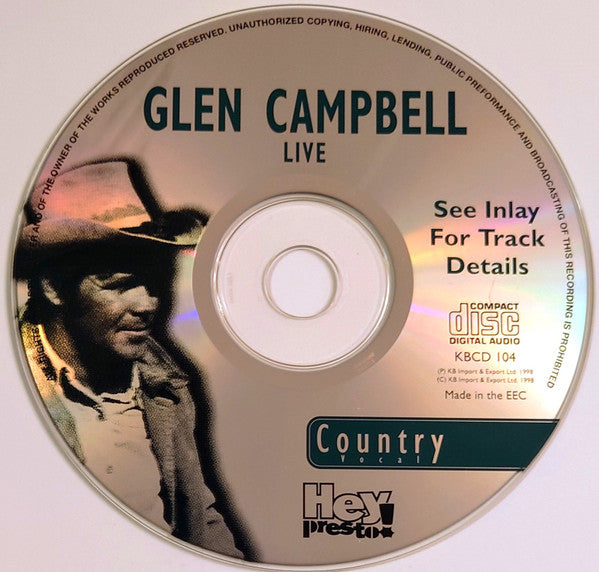 Glen Campbell : LIVE (CD, Comp)