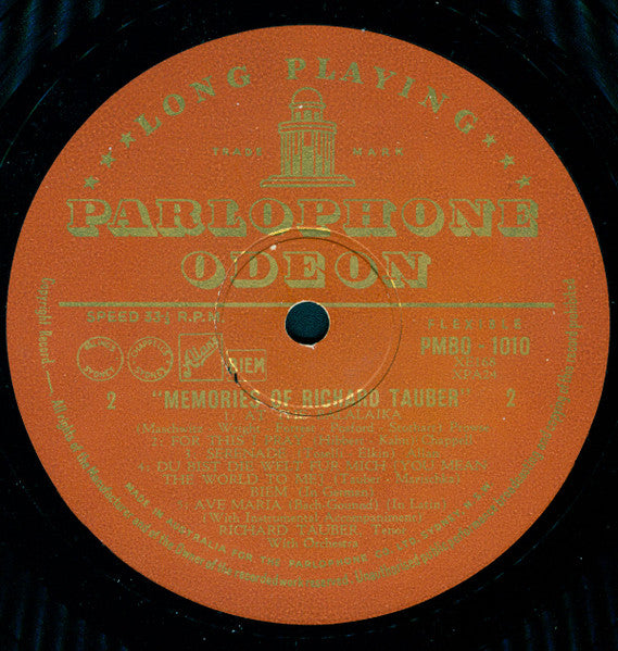 Richard Tauber : Memories Of Richard Tauber (10", Comp)
