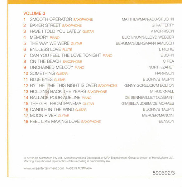Various : The Most Beautiful Instrumentals Ever Vol 3 (CD, Comp)