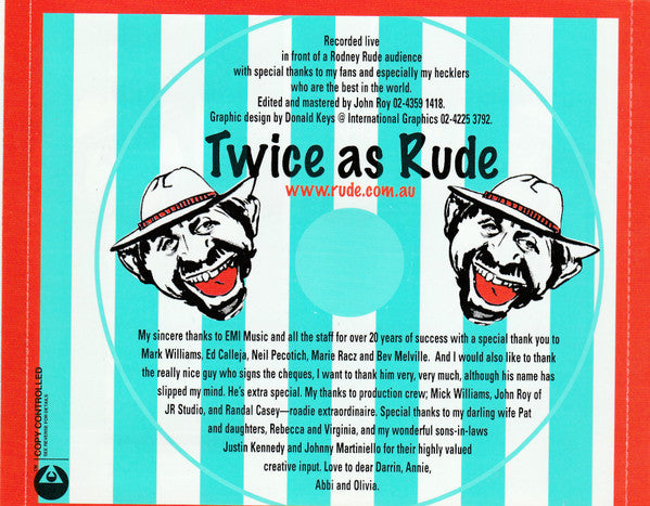Rodney Rude : Twice As Rude (CD, Album, Copy Prot., RE)