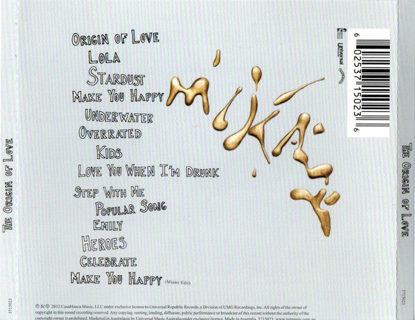 MIKA (8) : The Origin Of Love (CD, Album)