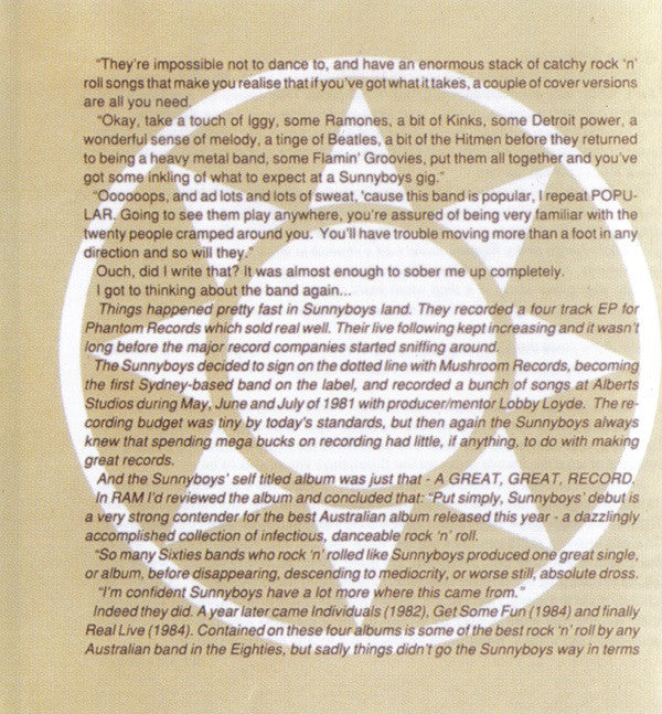 Sunnyboys : Play The Best (CD, Comp)