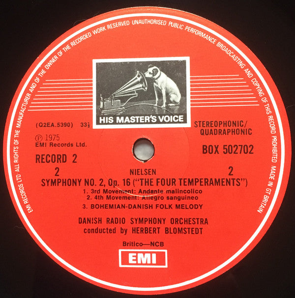 Carl Nielsen / Danish Radio Symphony Orchestra* / Herbert Blomstedt : The Six Symphonies - Violin Concerto - Clarinet Concerto - Flute Concerto (8xLP, Quad + Box)