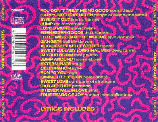 Various : Sweat It Out '93 (CD, Comp)