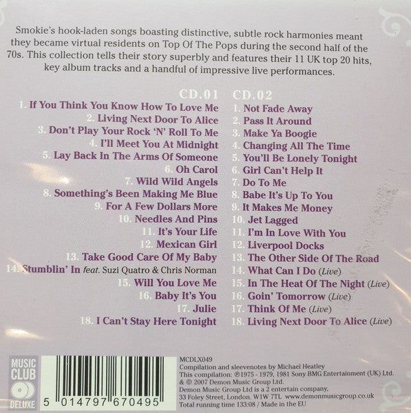 Smokie : Living Next Door To Alice: The Best Of Smokie (2xCD, Comp)