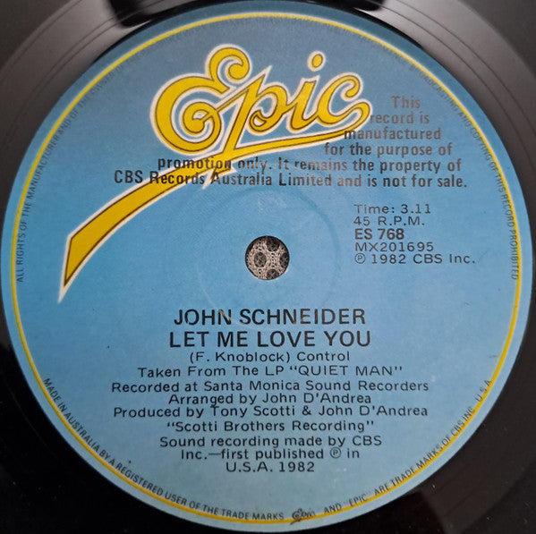 John Schneider : Dreamin' (7", Single, Promo)