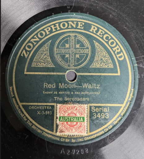 The Serenaders (19) : Thru' The Night / Red Moon (Shellac, 10")