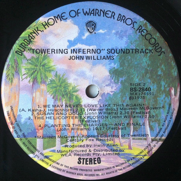 John Williams (4) : Irwin Allen's The Towering Inferno (Original Motion Picture Soundtrack) (LP, Album)