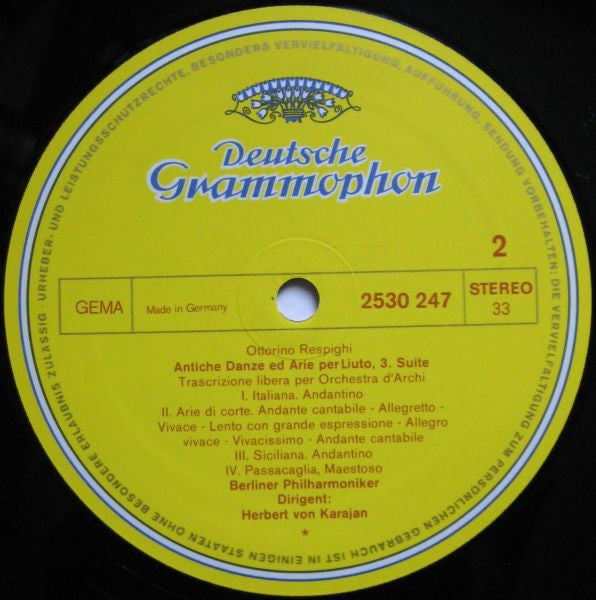 Tomaso Albinoni, Johann Pachelbel, Luigi Boccherini, Ottorino Respighi - Berliner Philharmoniker, Herbert von Karajan : Adagio (LP, *)