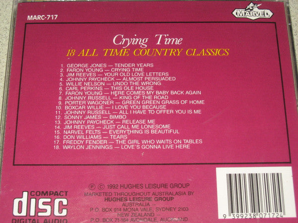 Various : Crying Time - 18 All Time Country Classics (CD, Comp)