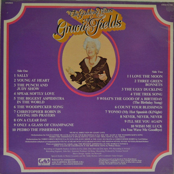 Gracie Fields : The Golden Years Of Gracie Fields (LP, Gat)