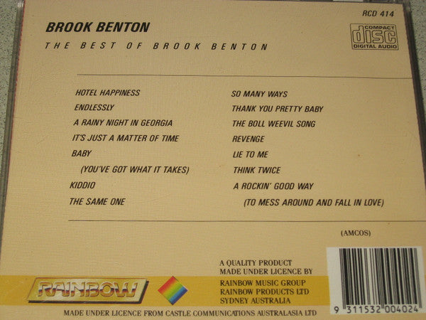Brook Benton : The Best Of Brook Benton (CD, Comp)
