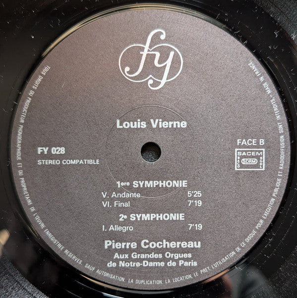 Louis Vierne, Pierre Cochereau : Les Six Symphonies Pour Orgue (5xLP + Box)