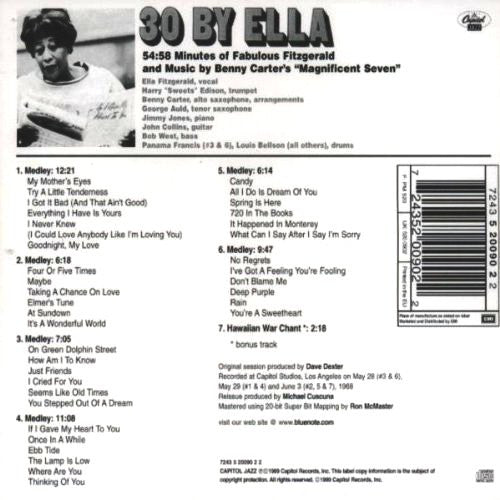 Ella Fitzgerald : 30 By Ella (CD, Album, RE)