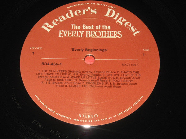 Everly Brothers : The Best Of The Everly Brothers (6xLP, Comp + Box)