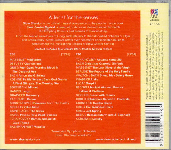 Tasmanian Symphony Orchestra, David Stanhope : Slow Classics - Tasty Tunes and Delicious Harmonies (2xCD, Comp)