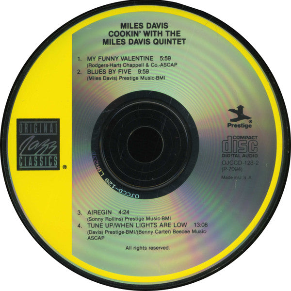 The Miles Davis Quintet : Cookin' With The Miles Davis Quintet (CD, Album, RE, RM)