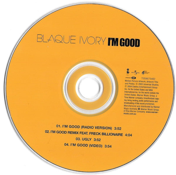 Blaque Ivory* : I'm Good (CD, Single, Enh)