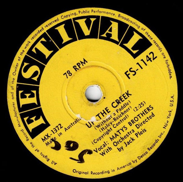 Matys Brothers* : In The Mood (Shellac, 10", Single)