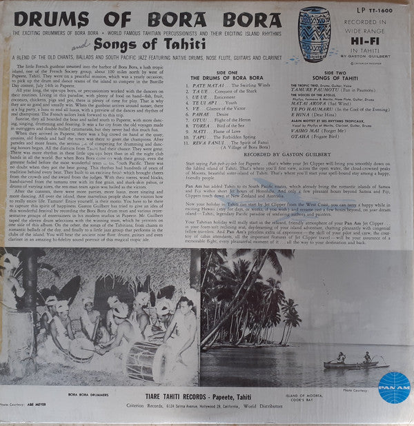 Various : Drums Of Bora Bora And Songs Of Tahiti (LP, Album)