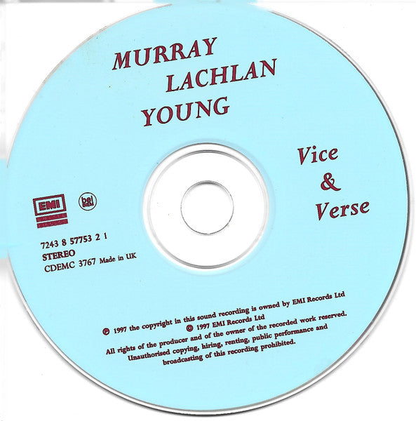 Murray Lachlan Young : Vice & Verse (CD, Album)