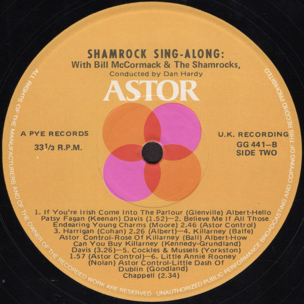 Bill McCormack And The Shamrocks (6) : Shamrock Sing-A-Long (LP, Album)