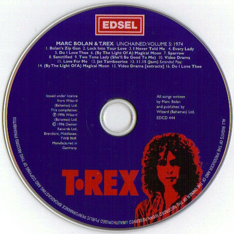 Marc Bolan & T. Rex : T.Rex Unchained: Unreleased Recordings Volume 5: 1974 (CD, Comp)