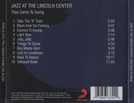 Jazz At Lincoln Center : They Came To Swing (CD, Album)