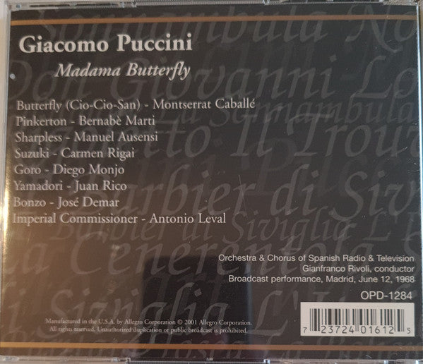 Giacomo Puccini, Montserrat Caballé, Bernabé Martí, Gianfranco Rivoli : Madama Butterfly (2xCD, Album)