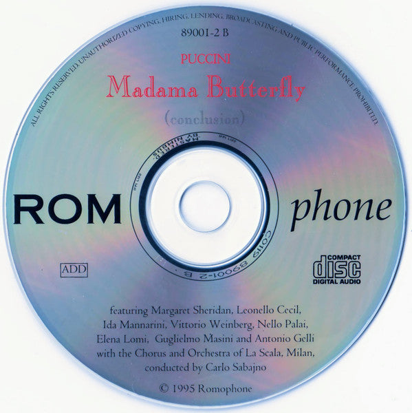 Puccini* : Madama Butterfly (The 1929/30 La Scala Recording) (2xCD)