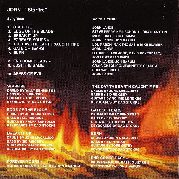 Jorn (4) : Starfire (CD, Album)