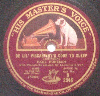 Paul Robeson : Sonny Boy / De Lil' Piccaninny's Gone To Sleep (Shellac, 10")