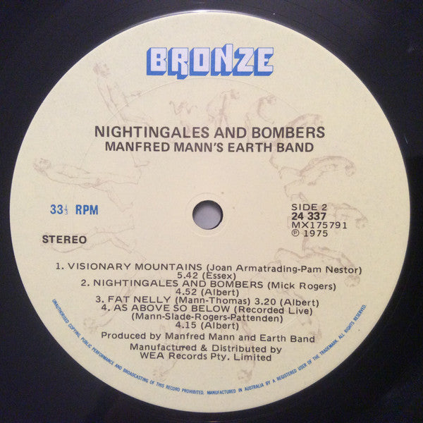 Manfred Mann's Earth Band : Nightingales & Bombers (LP, Album)