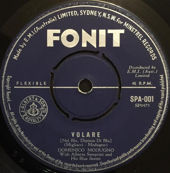 Domenico Modugno : Volare (Nel Blu, Dipinto Di Blu) / Nisciuno Po' Sape' (7")