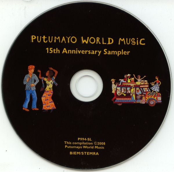 Various : Putumayo World Music Sampler (15 Years Of The Best Music From Around The World) (CD, Comp, Promo, Smplr)