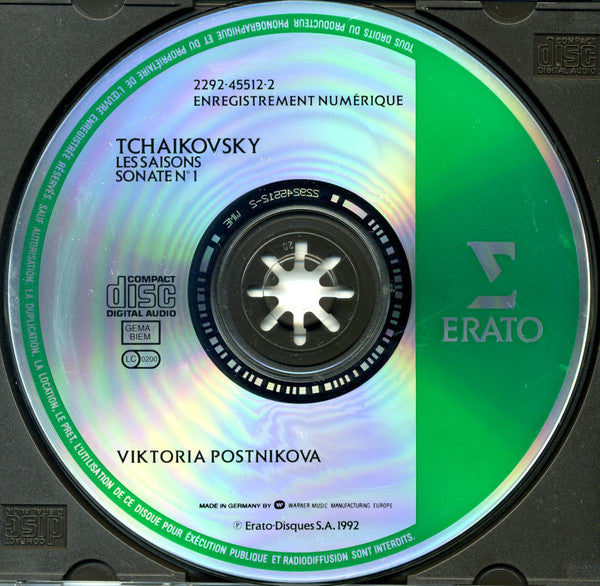 Tchaikovsky* - Viktoria Postnikova* : Времена года = The Seasons = Les Saisons = Die Jahreiszeten Op. 37b, Sonate Op.80 (CD)