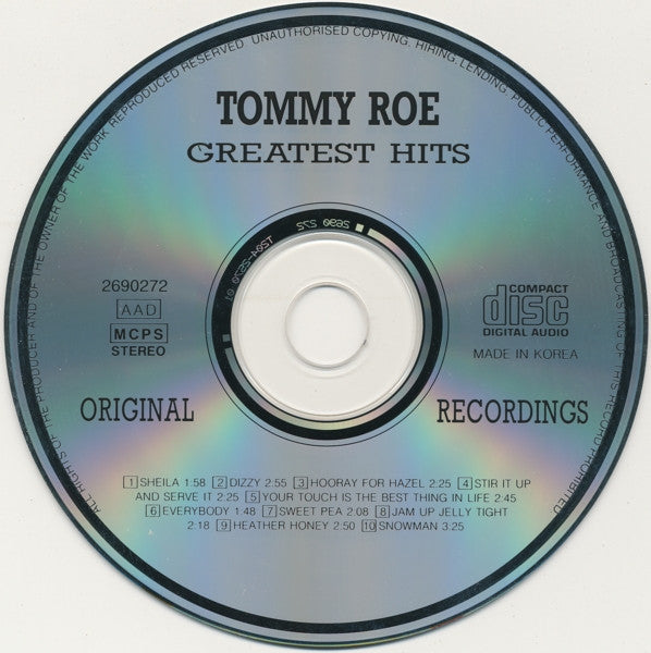 Tommy Roe : Greatest Hits (CD, Comp)