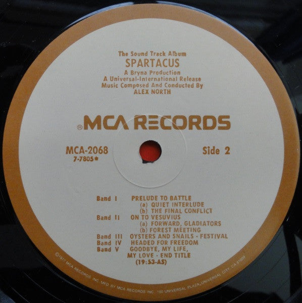 Alex North : Spartacus (The Sound Track Album) (LP, Album, RE, RP, Gat)