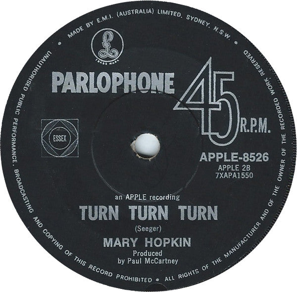 Mary Hopkin : Those Were The Days (7", Single)